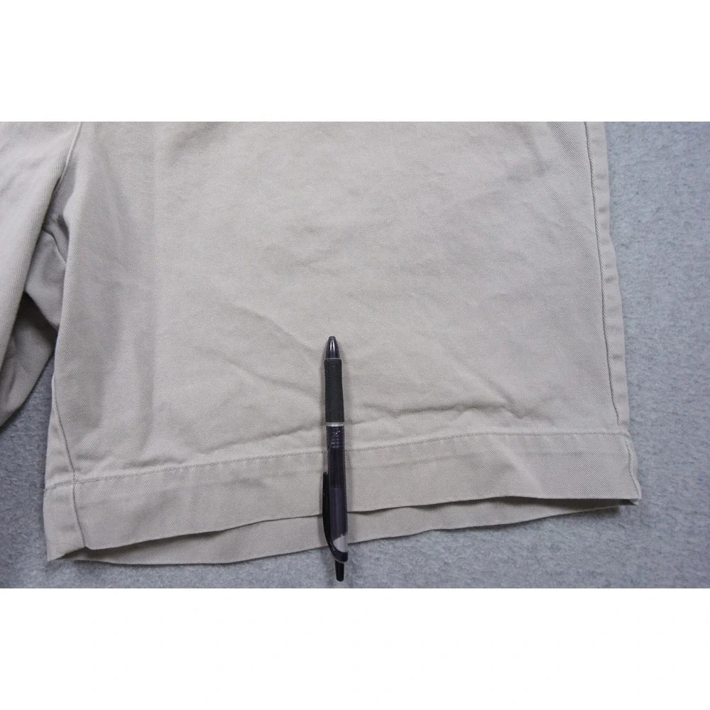 Polo Ralph Lauren Men 42 Philip Chino Shorts Beige Khaki Cotton Twill Flat Front